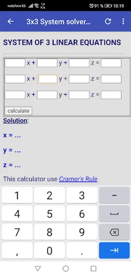 System Equations 3x3 screenshot 8