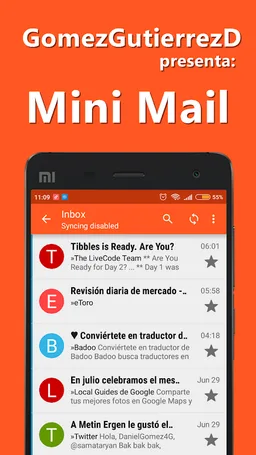Minimal Mail - For Gmail, Yahoo y Hotmail screenshot 1