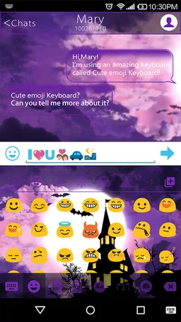 Halloween Emoji Keyboard Theme screenshot 2