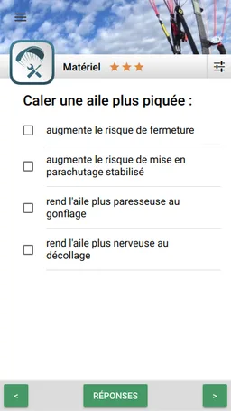 Parapente QCM FFVL screenshot 1
