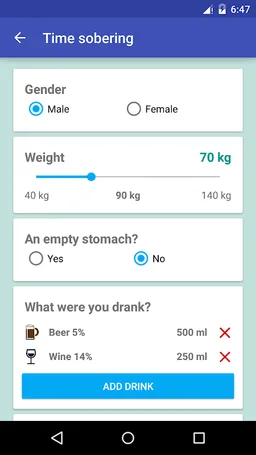 How much alcohol to drink? screenshot 4