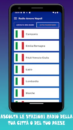 Radio Amore Napoli App Italia screenshot 3