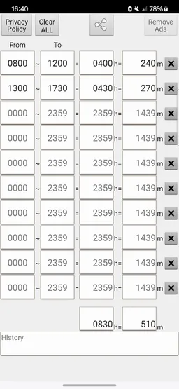 Time Calculators App screenshot 1