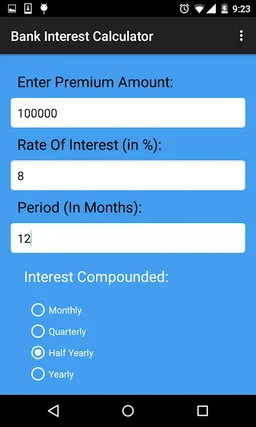 Bank Interest Calculator screenshot 2
