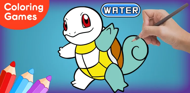 poke coloring pika cartoon game cover image