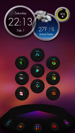 Next Launcher Theme Contrastum screenshot 6