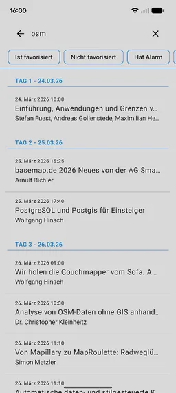 FOSSGIS 2026 Programm screenshot 4