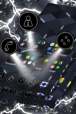 HD Black Launcher screenshot 2
