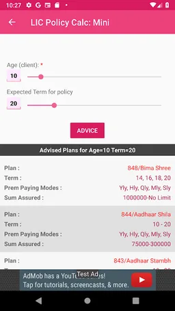 LIC Policy Calculators Mini screenshot 6