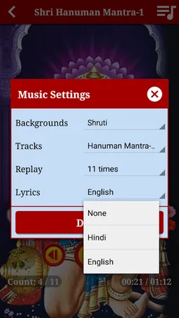 Hanuman Mantra Audio & Lyrics screenshot 5