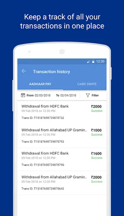 Spice Money Payments– Aadhaar Pay, mPOS and UPI screenshot 1