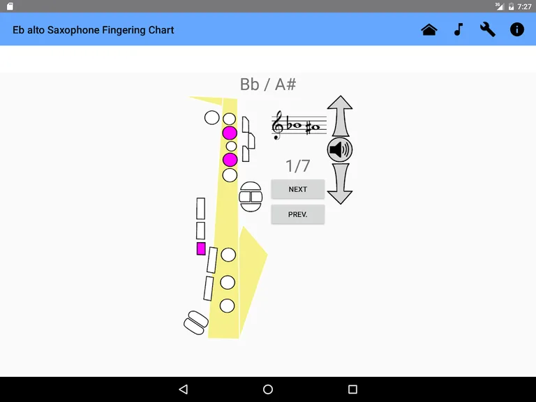 Saxophone Fingering Chart screenshot 2