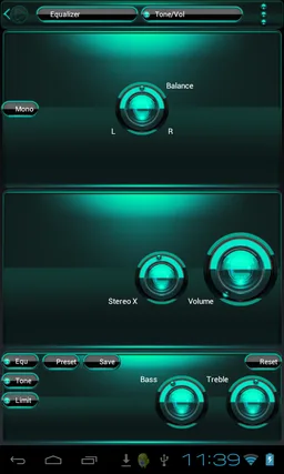 Poweramp skin Black Mint screenshot 9