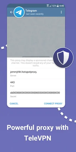 Proxy for telegram - MTProto & Socks : TeleVPN screenshot 4