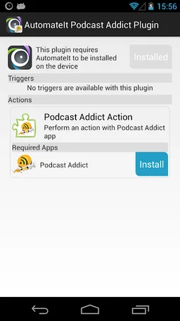 AutomateIt Podcast Addict screenshot 1