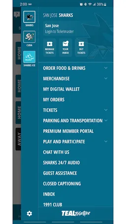San Jose Sharks + SAP Center screenshot 2