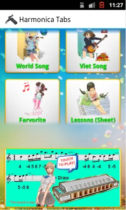 Harmonica Tabs (Music Theory and Midi) screenshot 1