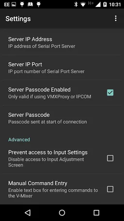 VMX Serial Remote for V-Mixer screenshot 8