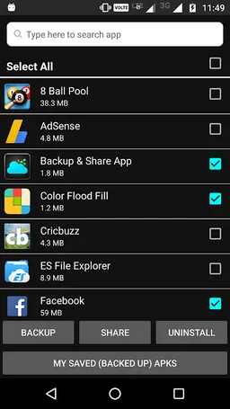 Apk/Apps Share/Send/Backup screenshot 1