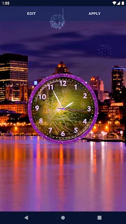 Fireworks Clock Live Wallpaper screenshot 3