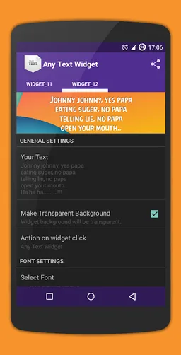 eenvoudige Text Widget screenshot 4