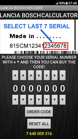 Bosch Lancia Radio Code Decode screenshot 2