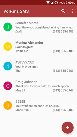 VoIP.ms SMS screenshot 1