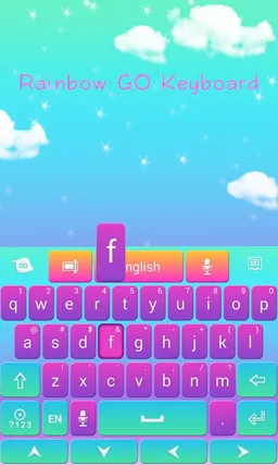 Rainbow GO Keyboard Theme screenshot 3