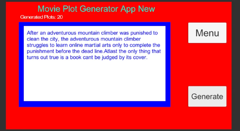 Movie Plot Generator screenshot 1