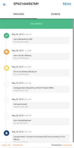 Tracking.my - Malaysia Package Tracker screenshot 2