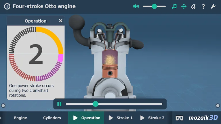 Four-stroke Otto engine educational VR 3D screenshot 8