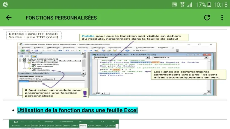 Cours Excel VBA screenshot 5
