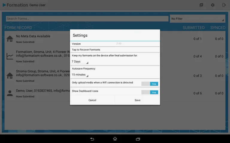 Formation screenshot 1