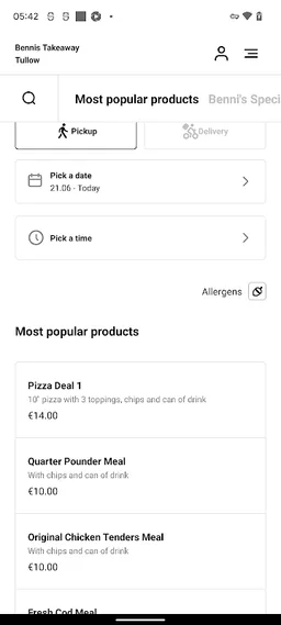 Bennis Takeaway Tullow screenshot 2