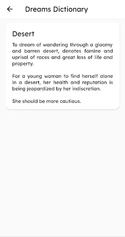 Dreams Dictionary - Meaning for your dreams! screenshot 3