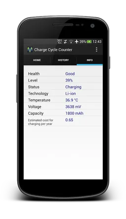 Charge Cycle Battery Stats screenshot 3