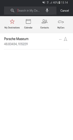 Porsche Connect screenshot 2