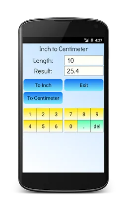 Inches to Centimeters screenshot 3