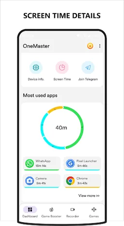 OneMaster - Game booster tools screenshot 5