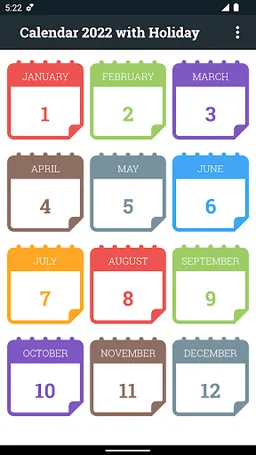 Calendar 2022 with Holiday screenshot 3