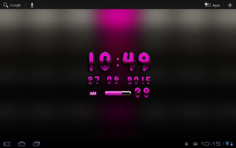 Digi Clock Black Pink widget screenshot 5