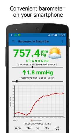 Barometer In Status Bar Lite screenshot 1