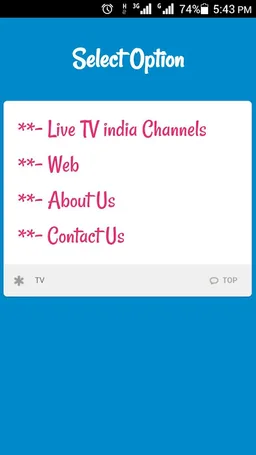 LiveTV India Channels Search screenshot 1