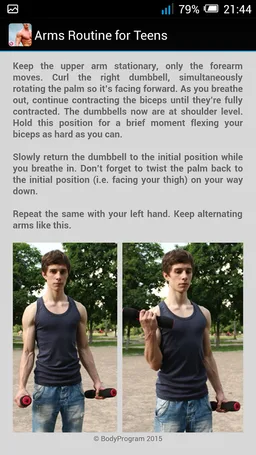 Arms Routine for Teens screenshot 2