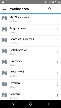 BlackBerry Workspaces screenshot 1
