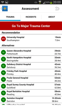 Major Trauma Triage Tool screenshot 1