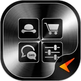 Black and Silver icon