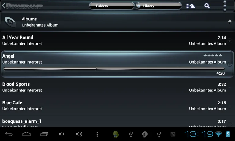 Poweramp skin Black Petrol screenshot 5