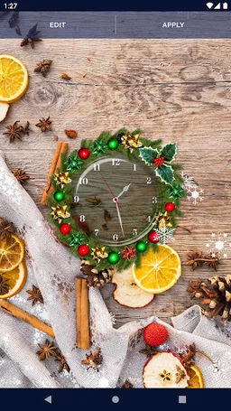 Christmas Clock Live Wallpaper screenshot 1