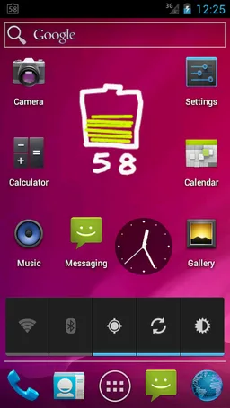 Graffiti Battery Meter [Widget screenshot 1